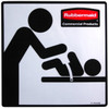Rubbermaid Commercial Restroom Door Label For Baby Changing Station
