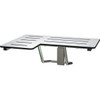 Folding 33 In. W Shower Seat Solid Phenolic L-Shaped Right Hand, White