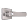 Shield Security Straight Square Rose Kw1 Keyed Entry Door Lever In Satin Nickel