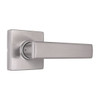 Shield Security Straight Square Rose Keyless Passage Door Lever In Satin Nickel