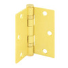 Prime-Line 3-1/2" Commercial Pivot Door Hinge, Satin Brass, Package Of 3