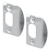 Prime-Line Latch Strike Plate With Screws, 2-1/4", Stainless Steel, Package Of 2