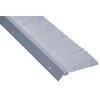NGP Weatherstrip, Metal With Angled Grey Nylon Brush Seal, Anodized, 36"