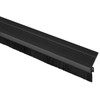 NGP Weatherstrip, Metal With Angled Grey Nylon Brush Seal, Dark Bronze, 84"