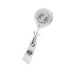 Key-Bak Round Mini-Bak Id Badge Retractor Clear Slide Clip Strap Package Of 25