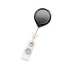 Key-Bak "Round Min.i-Bak ID Badge Retractor Black Package Of 25