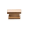 Seasons Hexa 1" Modern Rectangle Cabinet Knob, Gold, Package Of 5