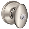 Schlage F Series Siena Knob (Satin Nickel)