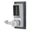 Dormakaba Exit Trim Lever Lock, Left Hand Reverse, Less Core, Satin Chrome