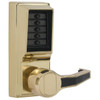 Dormakaba Cylindrical Lever Lock, Combination Entry Only, Bright Brass