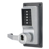Dormakaba Satin Chrome Exit Trim Lever Lock, Left Hand Reverse