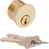 Mortise Cylinder - 5-Pin Drilled 7 - Brass - Std Cam - Schlage C - Kd - 1-1/4