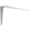 White Enamel 6" X 8" Stamped Steel Shelf Brackets, Pack Of 2