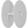 Prime Line 2-5/8 In Door Hole Cover Plates (2-Pack) (Gray Primer)