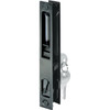 Diecast Black 6-5/8" Sliding Door Flush Mount Keyed Handle Set