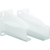 Plastic White 5/16" X 7/8" Drawer Track Back Plate
