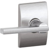 Schlage Latitude F Series Lever With Century Trim, Non-Turning, Grade Aaa, Satin Chrome