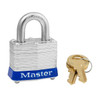 Master Lock Blue Laminated Steel 4 Pin Tumbler Padlock Hardened Steel Shackle