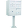 Salsbury Industries Cluster Mailbox, 8 Boxes, White