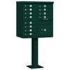 Salsbury Industries Cluster Mailbox, 12 Boxes, Green