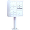 Salsbury Industries Cluster Mailbox, 12 Boxes, White