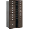 Salsbury Industries Horizontal 4c Mailbox, 20 Boxes/2 Parcel Lockers, Bronze
