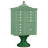 Salsbury Industries Cluster Mailbox Short Decorative Pedestal, Green