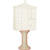Salsbury Industries Cluster Mailbox Tall Decorative Pedestal, Sandstone