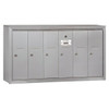 Salsbury Industries Vertical Mailbox - 6 Doors - Silver
