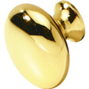 1-1/4" Cabinet Knob Polished Brass, Package Of 5