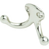 4.1 In Cast Aluminum Wardrobe Hook (2-Pack) (Bright Nickel)
