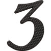 4" Black Number 3, Package Of 2