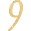 4" Brass Number 9, Package Of 2