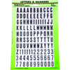 Hy-Ko 1" Black On White Vinyl 114 Piece Letter And Number Sticker Kit