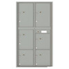 Florence Mfg Versatile 4c Mailbox, 16 High Suite, 6 Parcel Lockers, Silver