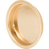2" Wardrobe Flush Finger Pull Brass, Package Of 5