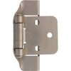 Liberty Hardware 1/2 Semi-Wrap Overlay Hinge Satin Nickel, Package Of 2