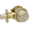 Schlage B500 Deadbolt, 2.375/2.75" Backset, 1.375 To 1.75" Thk Door, Keyed, Wrought Brass