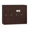Salsbury Industries Bronze-Vertical Mailbox- Surface Mounted -4 Doors