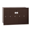 Salsbury Industries Bronze-Vertical Mailbox- Recessed Mounted -5 Doors