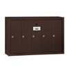 Salsbury Industries Bronze-Vertical Mailbox- Surface Mounted -5 Doors