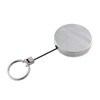 Lucky Line Heavy Duty Retractable Key Chain , Belt Clip , 42" Nylon Cable , Chr