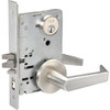 Accentra Mortise Augusta Lever Classroom Lock, Rose Satin Chrome