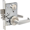 Accentra Mortise Augusta Lever Classroom With Latchbolt Rose Satin Chrome