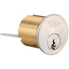 Accentra Rim Cylinder Para Keyway 6 Pin, Satin Chrome