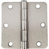3-1/2" Residential Plain Bearing Door Hinge Satin Nickel 1/4" Radius, Pack Of 2