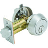 Schlage B250 Deadlatch, 2.375" Backset, 1.375 To 1.75" Thk Door, Wrought Brass, Satin Chrome
