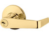 Kwikset Kingston Polished Brass Keyed Entry Door Lever With Smartkey Security
