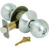 Schlage Orbit F Series Knob, Entry, Grade Aaa, Satin Chrome