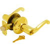 Schlage Flair F Series Lever, Entry, Grade Aaa, Bright Brass